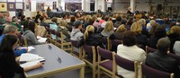 Board of Education meeting in High School Library